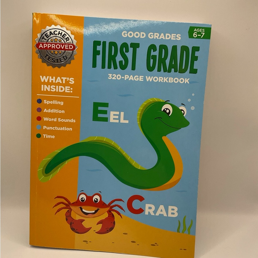 Source Unknown First Grade Learning Workbook - Green and Orange